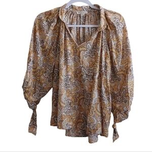 Christian Siriano Yellow Paisley Print- size XS